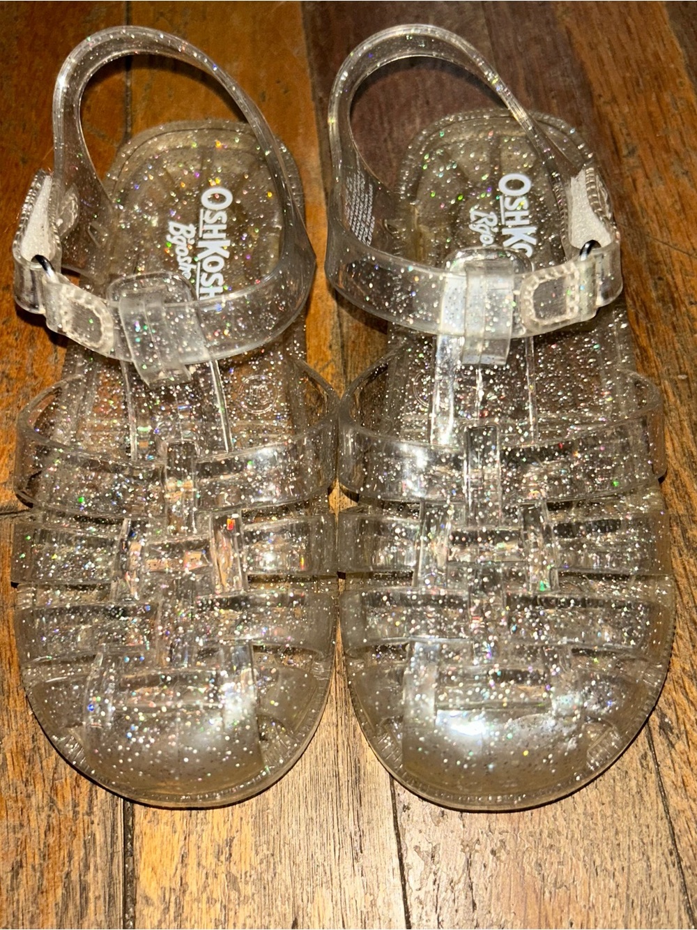 OshKosh B'gosh Clear Glitter Jelly Sandals